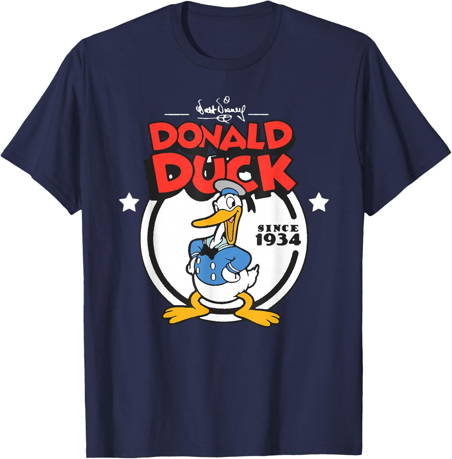Disney Donald Duck 90th Anniversary Since 1934 Retro Vintage T-Shirt - T-Shirt | Navy