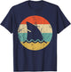 Shark Fin Retro Style Shark T-Shirt - T-Shirt | Navy
