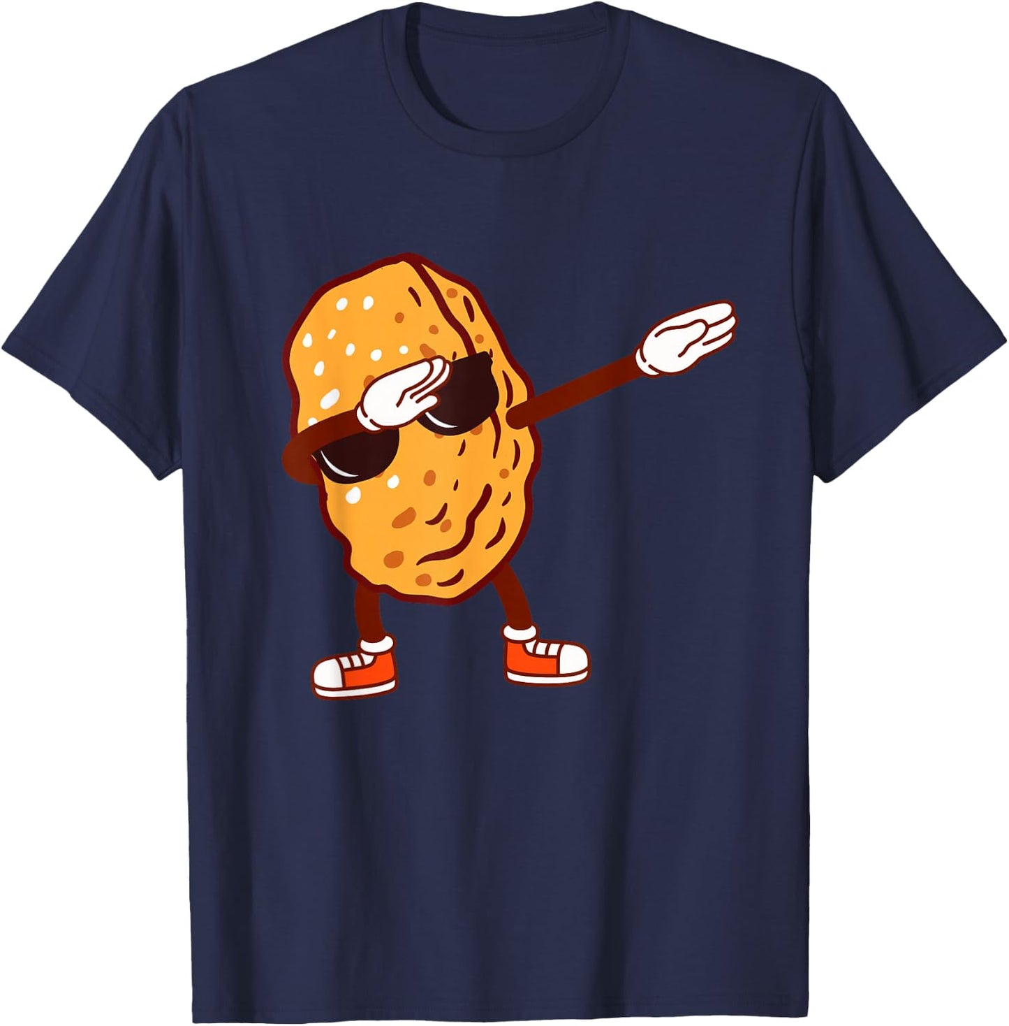 Best Dabbing Chicken Nuggets Design For Kids Food Lover T-Shirt - T-Shirt | Navy