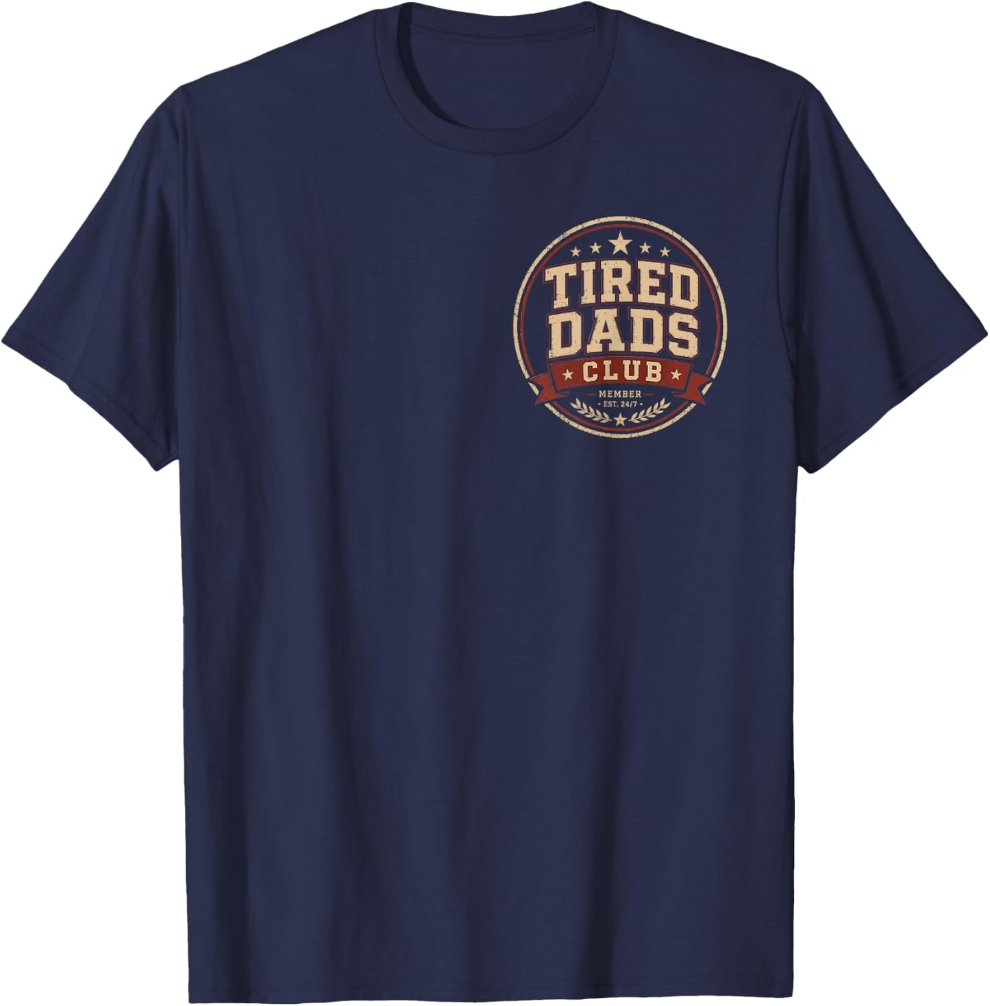 Tired Dads Club Playmat Car Race Track Dad Father's Day T-Shirt - T-Shirt | Navy