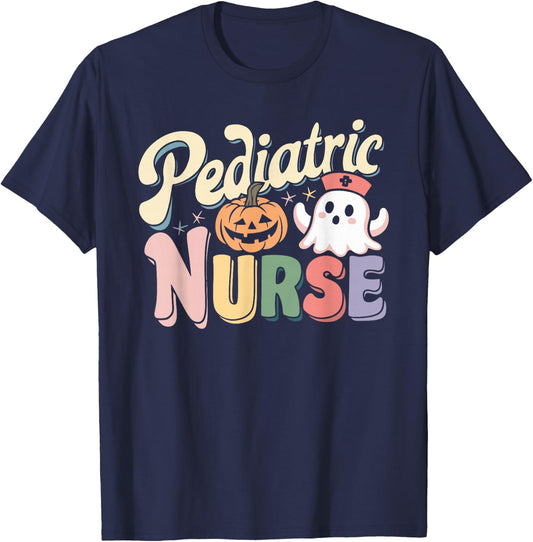 Pediatric Nurse Childcare Halloween Costume T-Shirt - T-Shirt | Navy