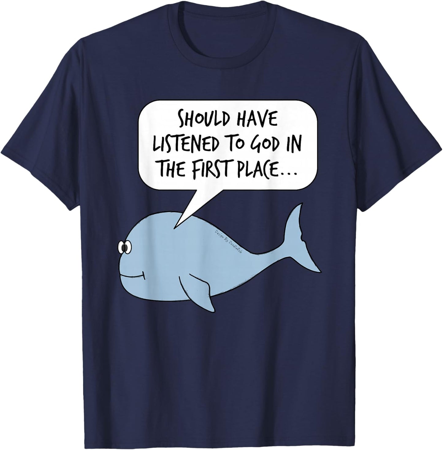 Jonah and The Whale, Church Sarcasm Funny T-Shirt - T-Shirt | Navy