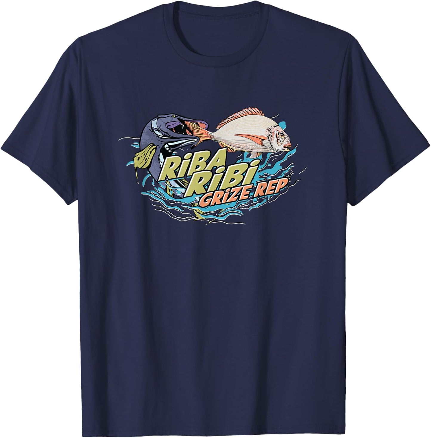 Balkan Jugo - Jugoslawien Spruch riba ribi grize rep T-Shirt - T-Shirt | Navy