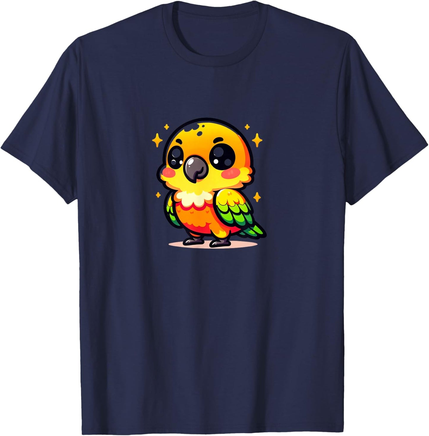 Cute Sun Conure Bird Kawaii Kids Boys Girls T-Shirt - T-Shirt | Navy