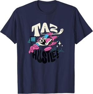 Looney Tunes Tasmanian Devil Retro Vintage Hockey Hustle T-Shirt - T-Shirt | Navy