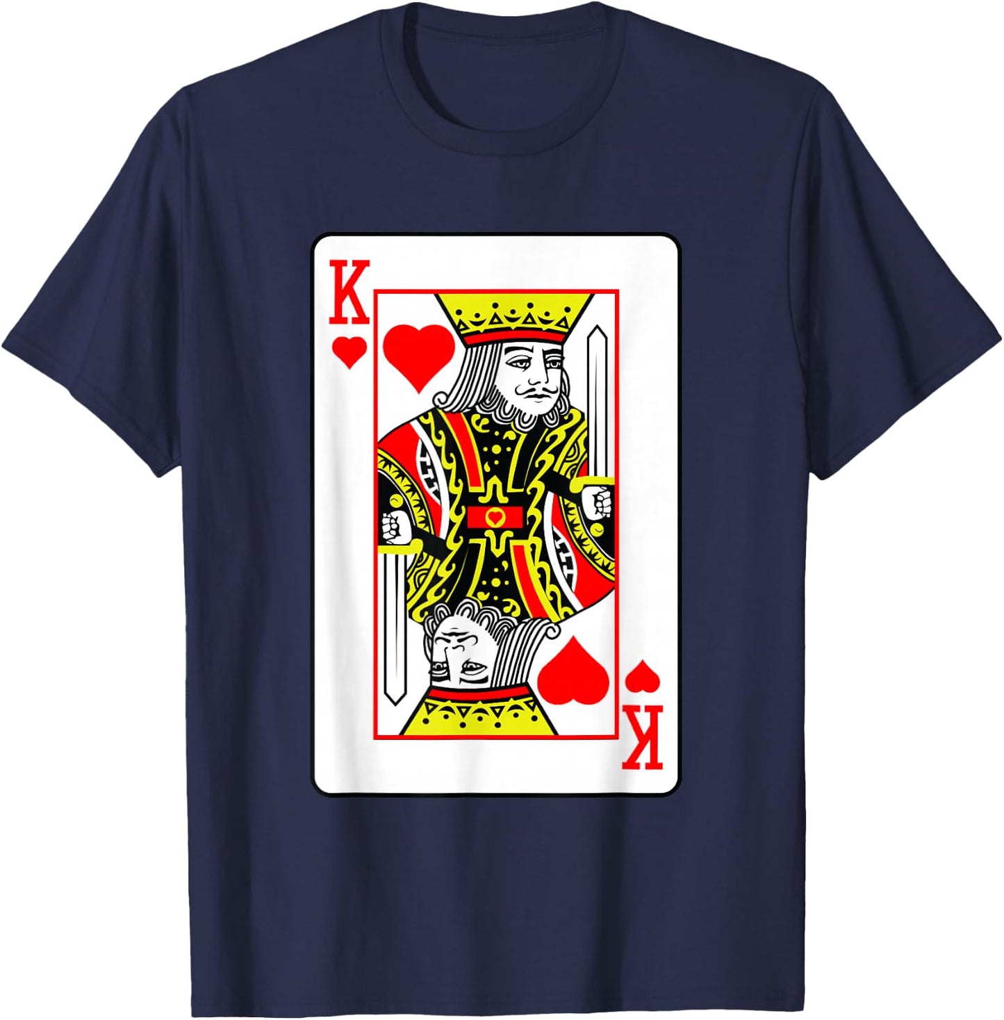Herzkönig Poker Card Games Playing Cards Black Jack , black T-Shirt - T-Shirt | Navy