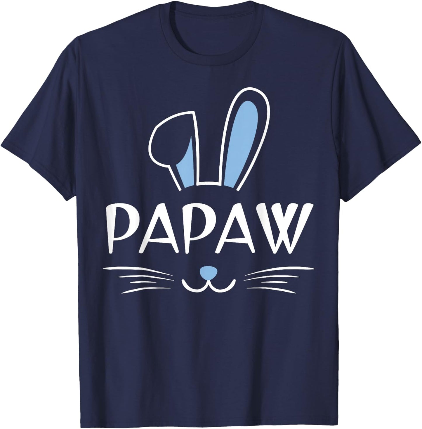 Papaw Bunny Face Family Father's Day Easter T-Shirt - T-Shirt | Navy