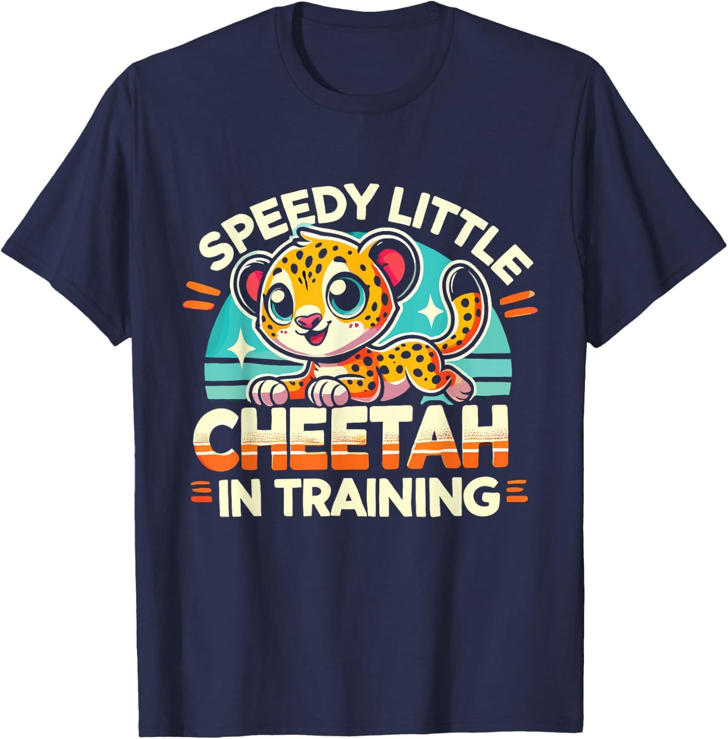 Wild Cat Wildlife Leopard Cheetah Women Kids T-Shirt - T-Shirt | Navy