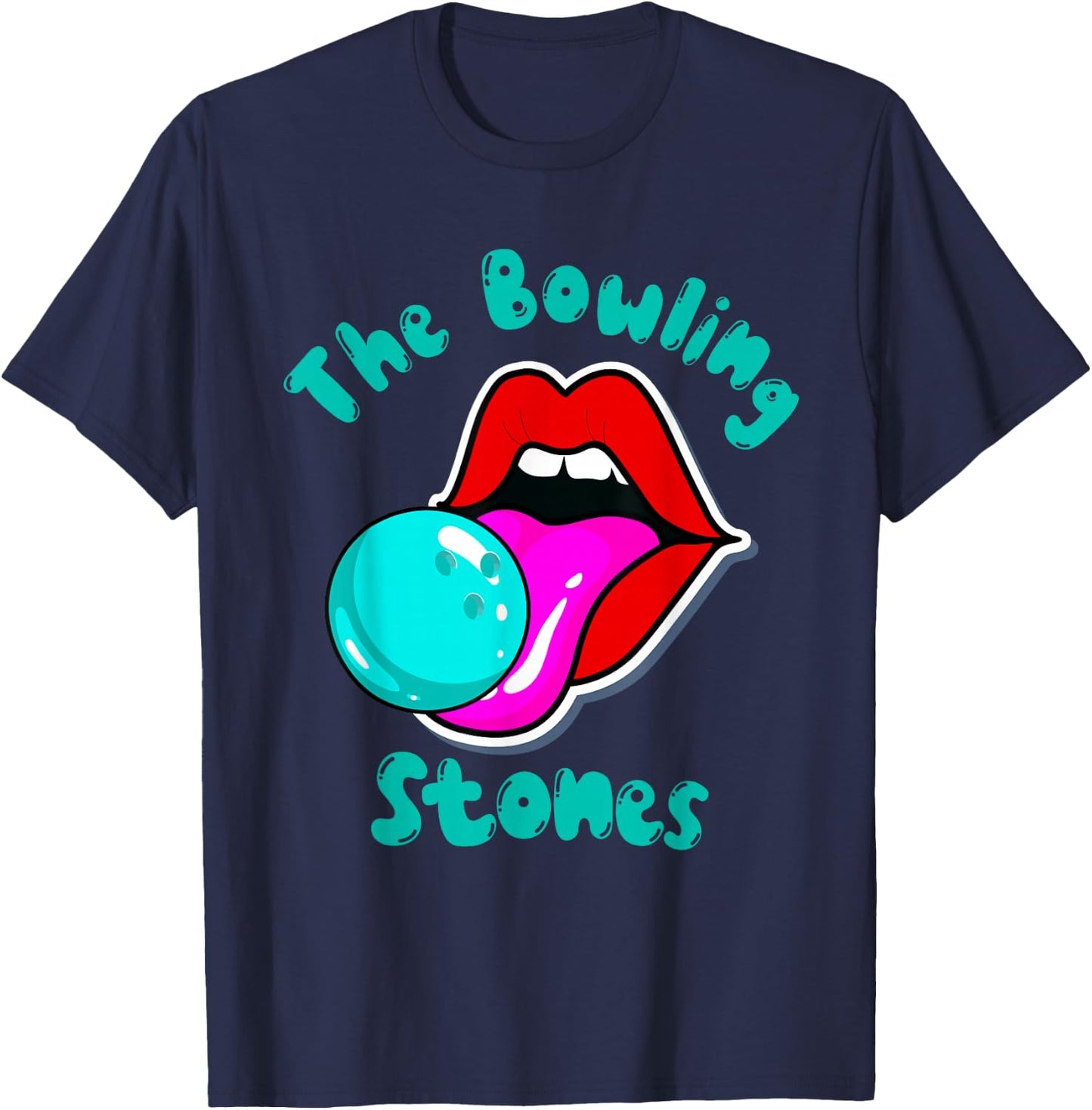 Bowlingspieler lustig The Bowling Stones Bowlingkugel T-Shirt - T-Shirt | Navy