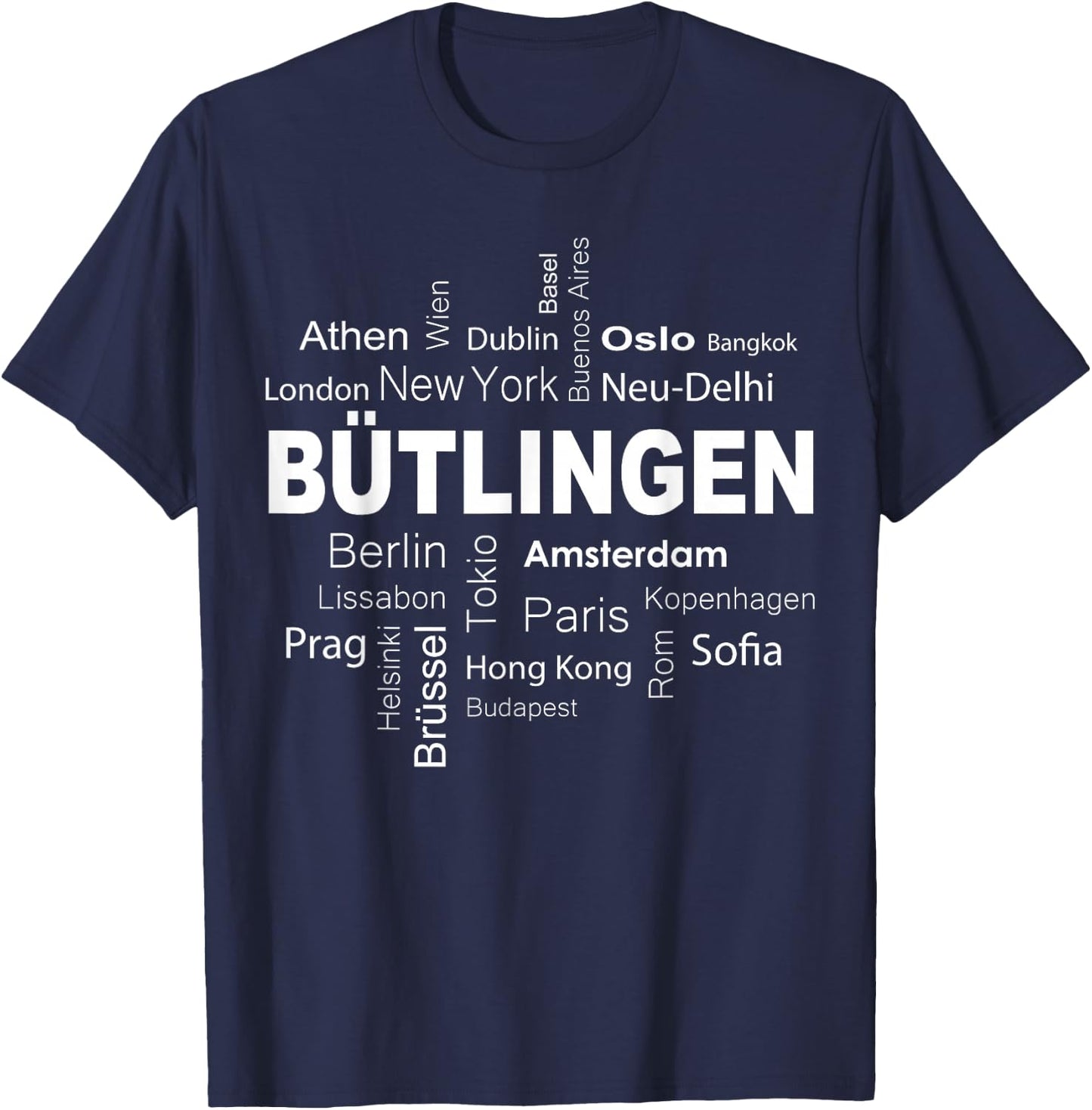 Bütlingen - New York - Berlin - Bütlingen meine Hauptstadt T-Shirt - T-Shirt | Navy