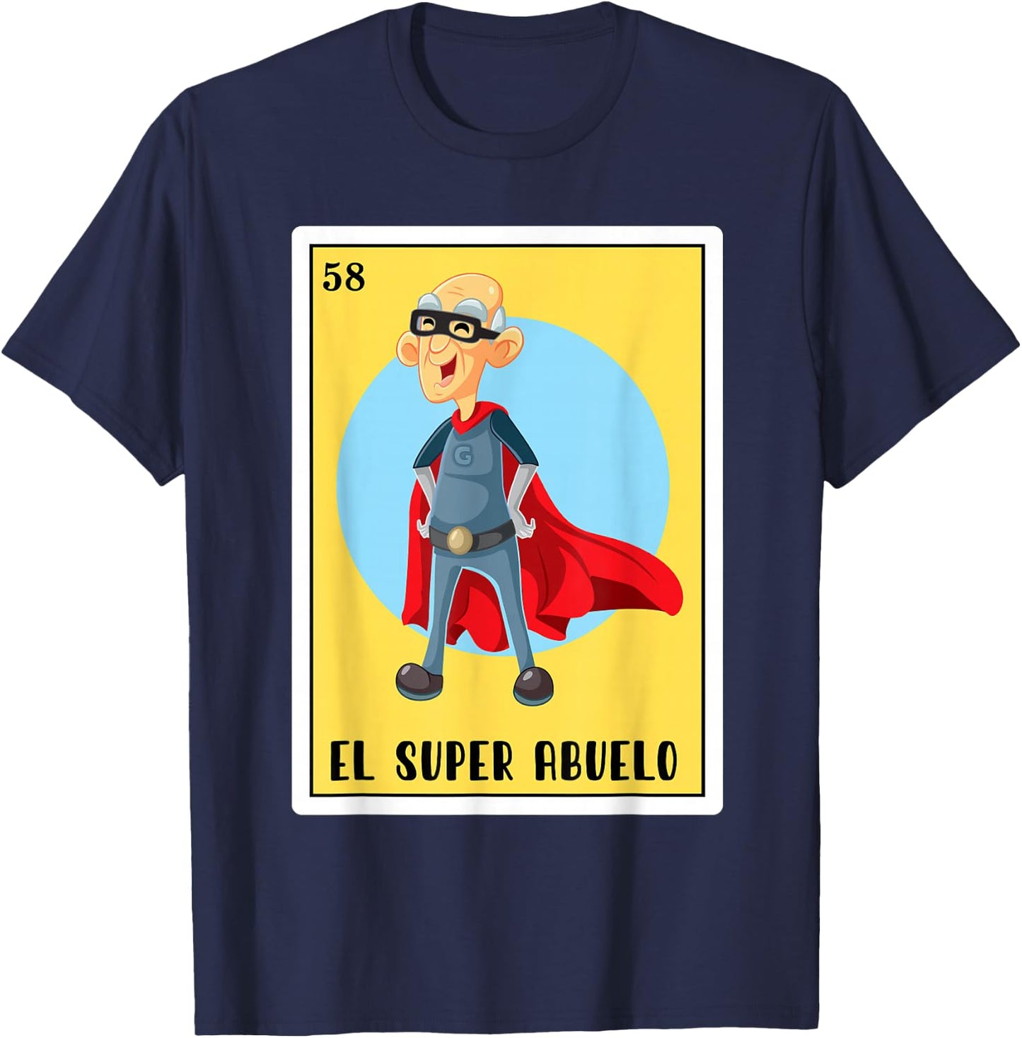 Spanish-Mexican Bingo Funny Gifts Abuelo - El Super Abuelo T-Shirt - T-Shirt | Navy