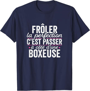 La Boxeuse Parfait Woman Gift Humour Boxing T-Shirt - T-Shirt | Navy