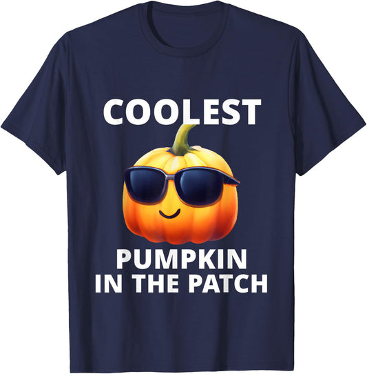 Coolest Pumpkin In The Patch Halloween Kids T-Shirt - T-Shirt | Navy