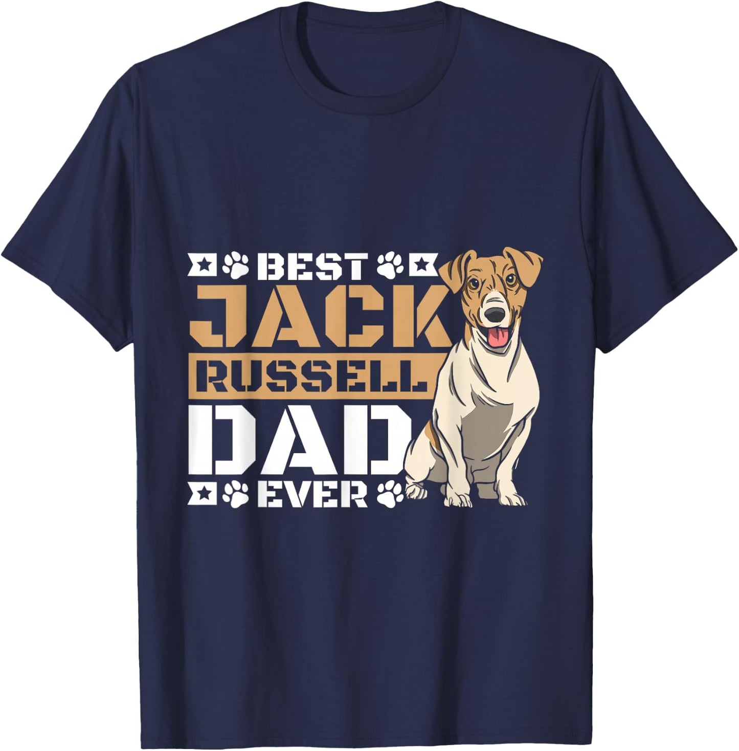 Cute Jack Russell Dog Lover Best Jack Russell Dad T-Shirt - T-Shirt | Navy