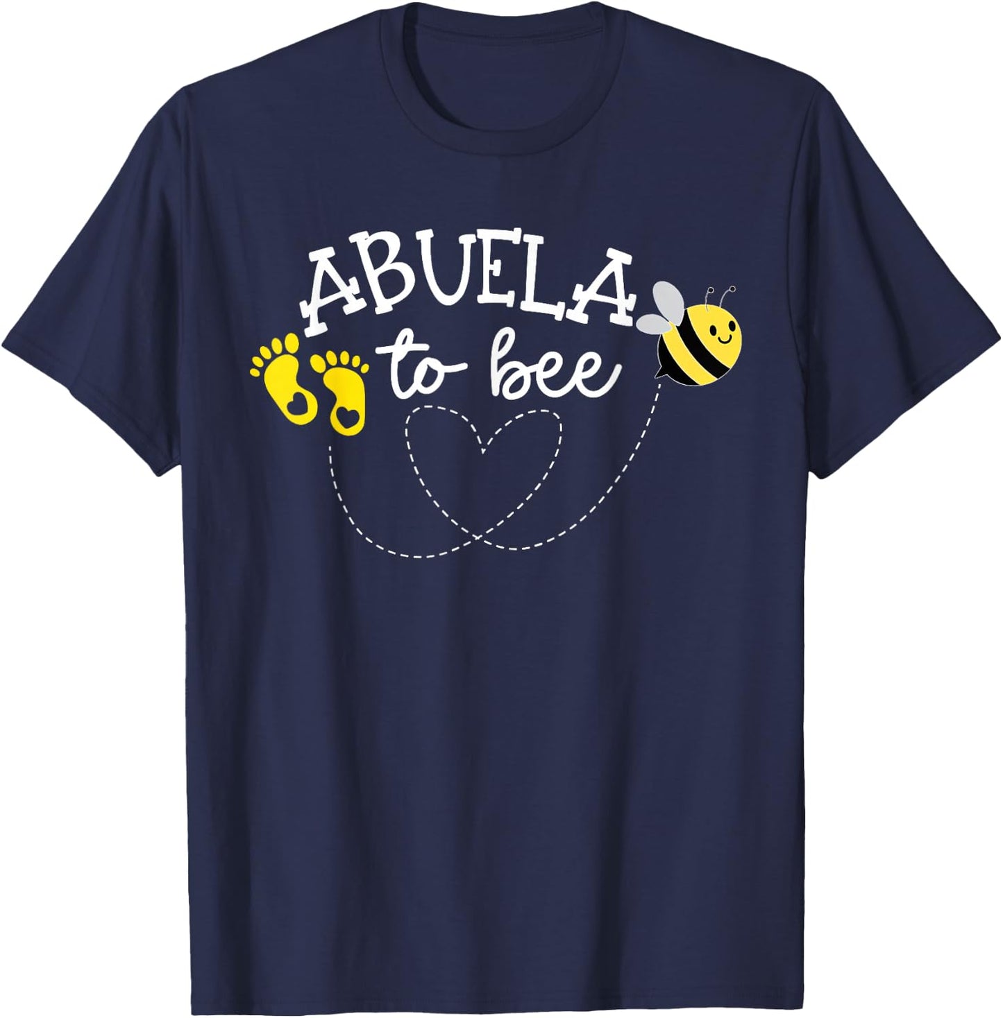 Abuela to Bee Pregnancy Announcement Baby Shower T-Shirt - T-Shirt | Navy