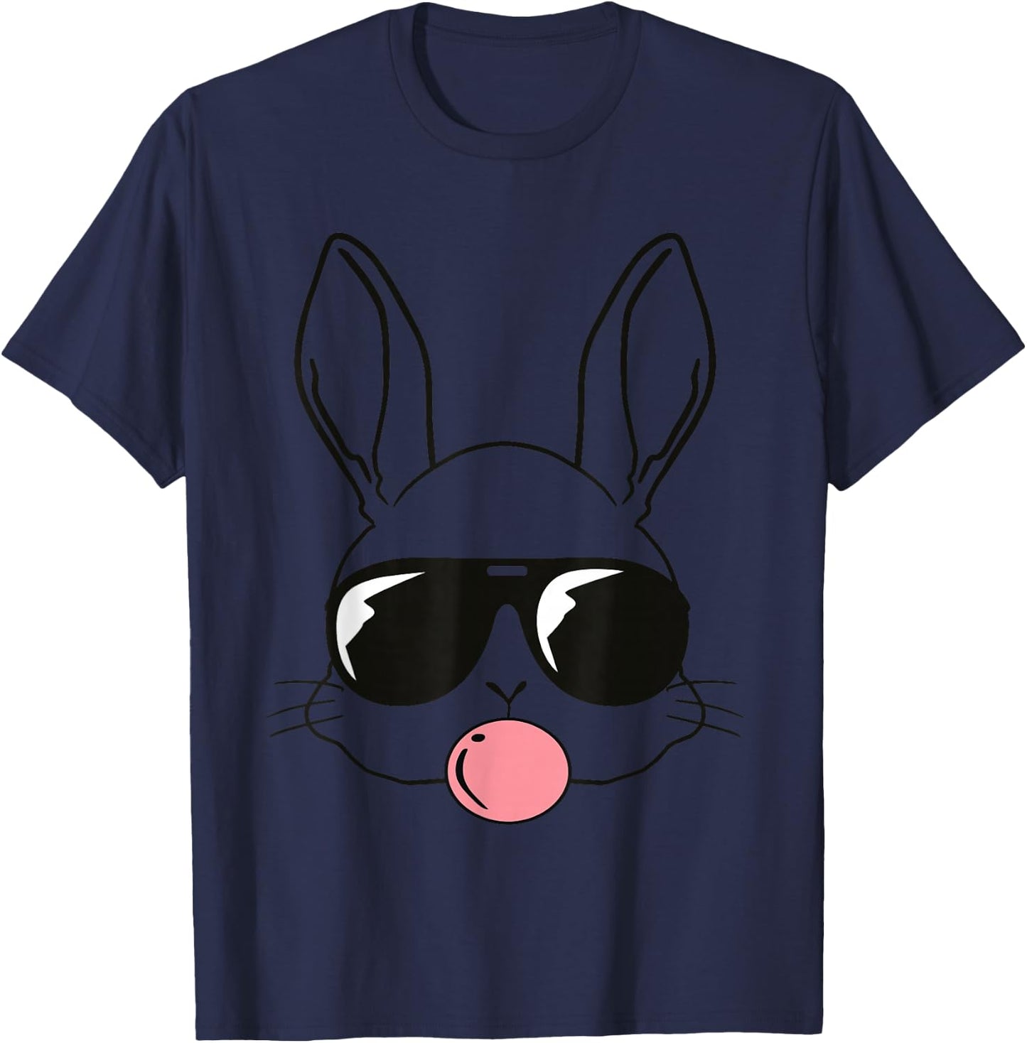 Cooles Oster-Hasen Gesicht Kinder Männer Jungen Ostern T-Shirt - T-Shirt | Navy