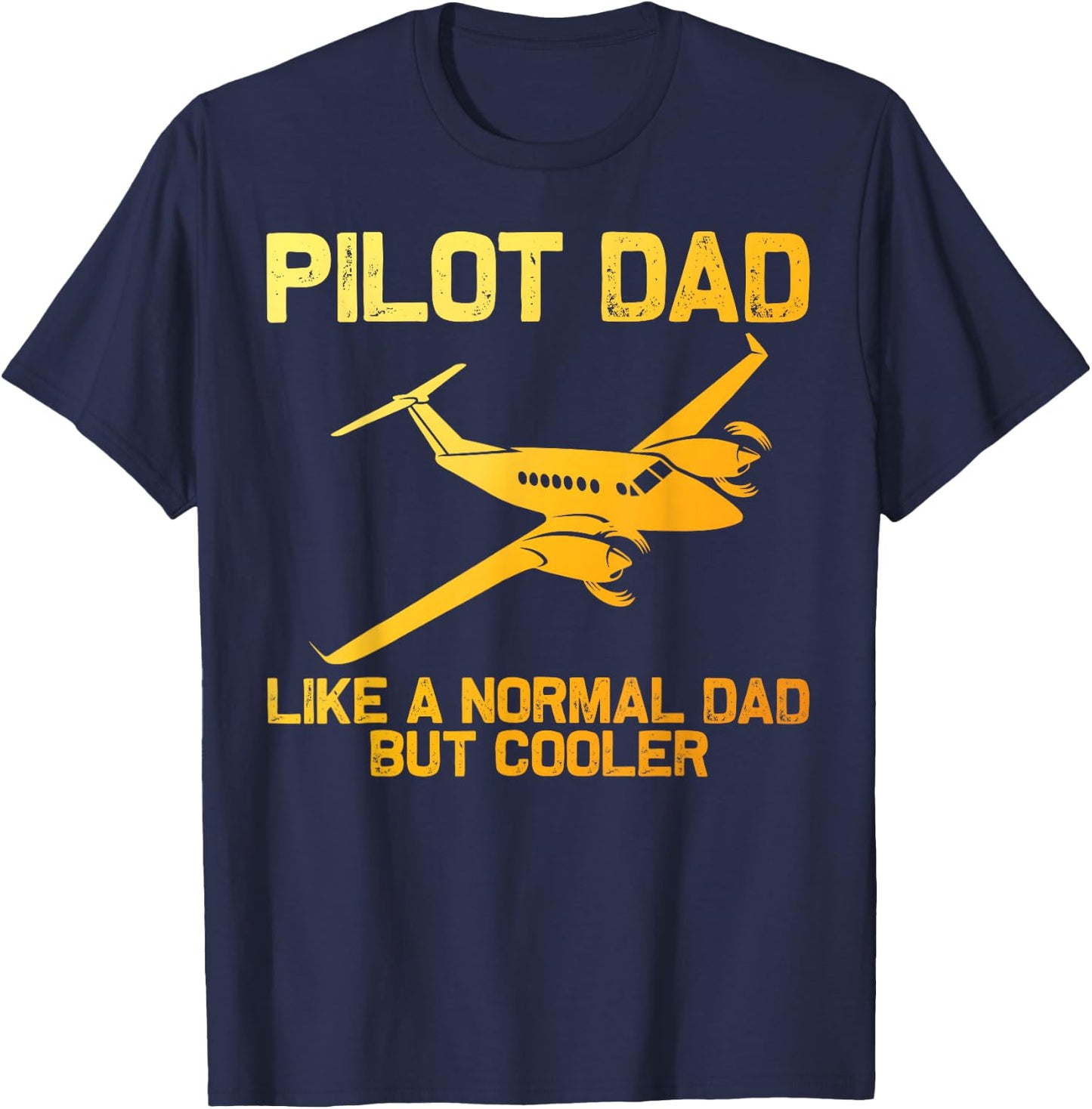 Funny Pilot Dad Art Father Aviation Airplane Pilot T-Shirt - T-Shirt | Navy
