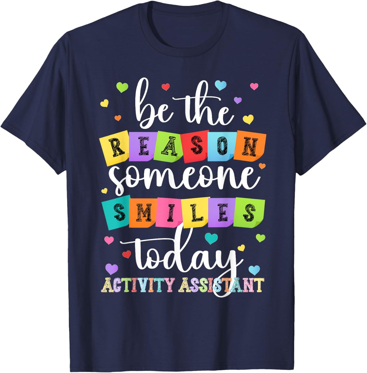 Activity Assistant Appreciation Week Black Men's Adult Classic Fit Short Sleeve T-Shirt - T-Shirt | Navy