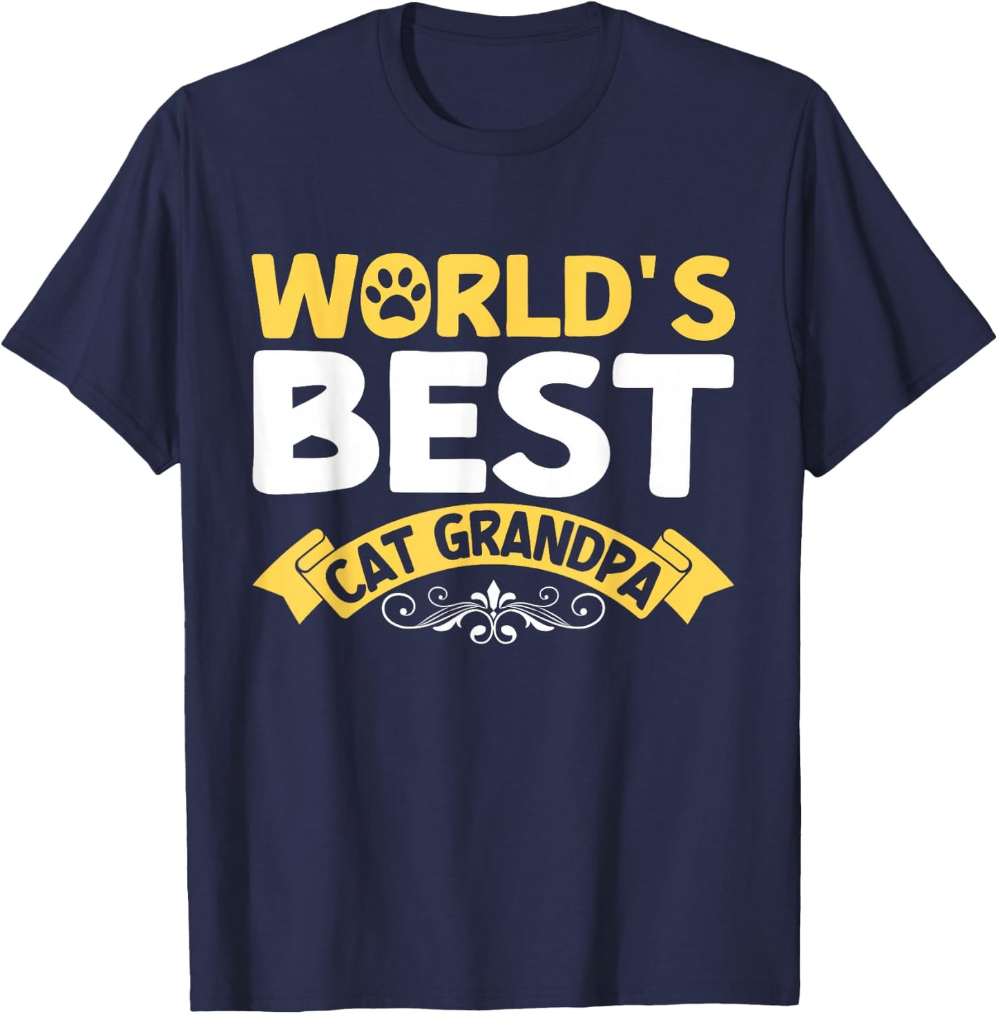 World's best Cat Grandpa T-Shirt - T-Shirt | Navy