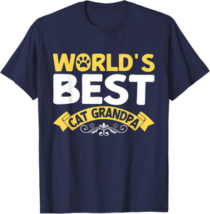 World's best Cat Grandpa T-Shirt - T-Shirt | Navy