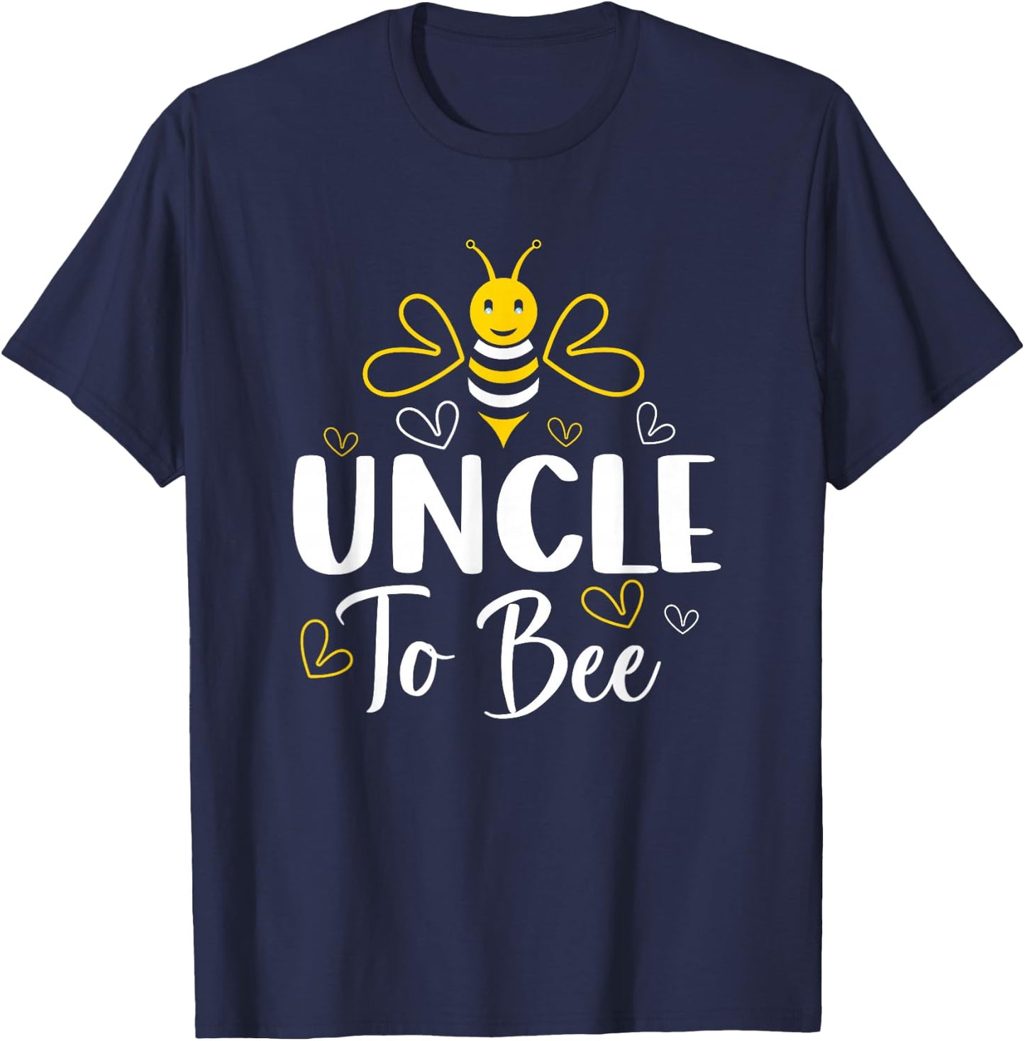 Uncle to Bee Pregnancy Announcement Baby Shower Uncle T-Shirt - T-Shirt | Navy