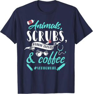 Vet Tech Shirt Funny Veterinary Technician Life Saying Gift T-Shirt - T-Shirt | Navy