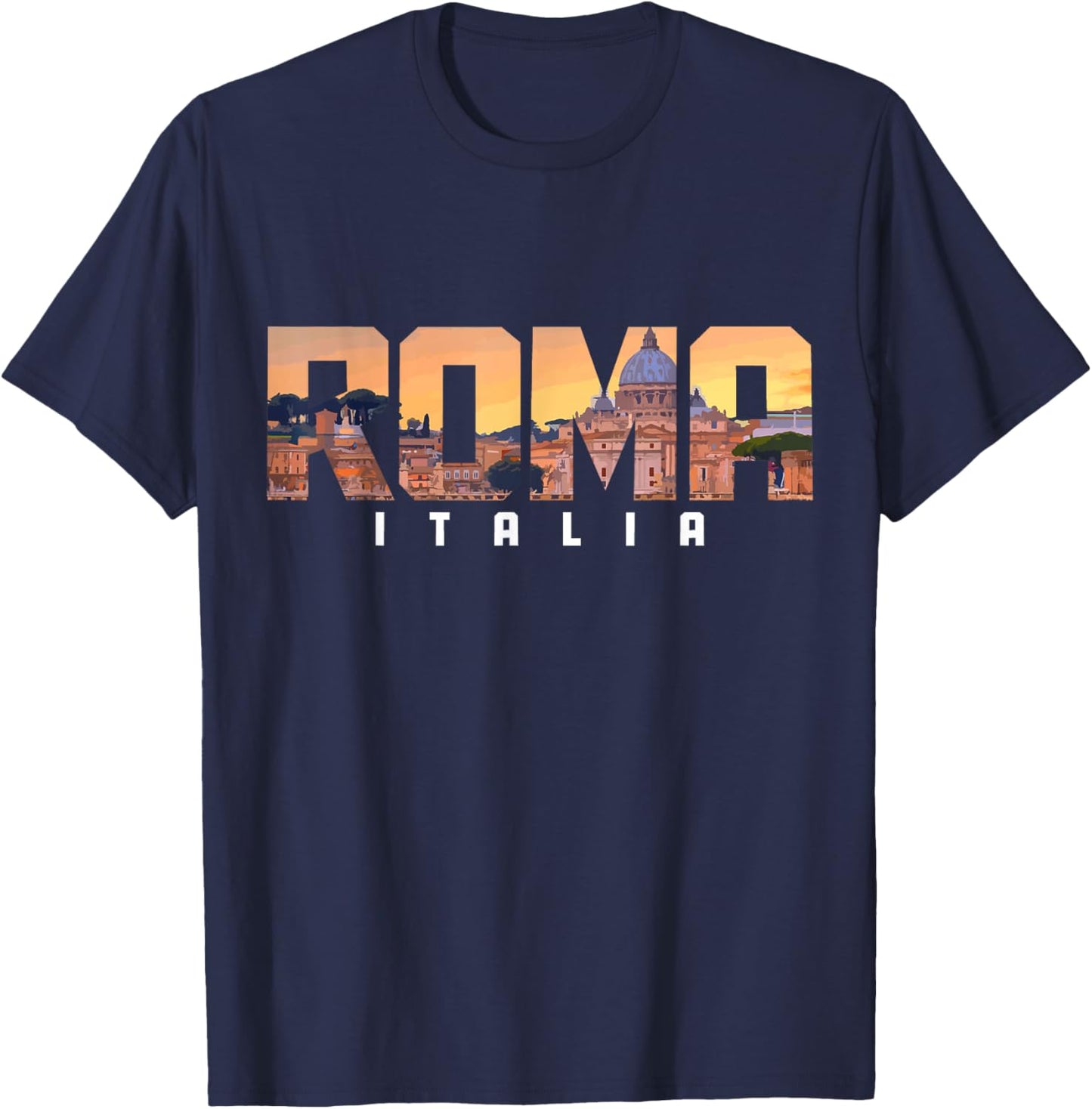 Rome Italy Roma Italia Italian Souvenir T-Shirt - T-Shirt | Navy