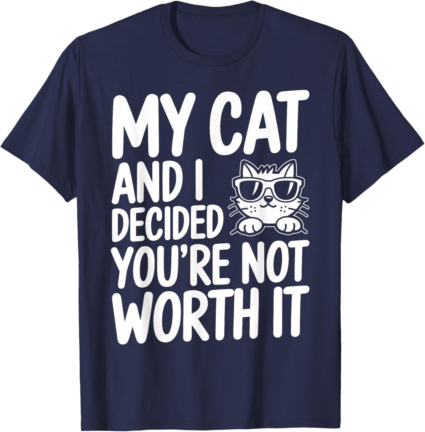 Sarcam Kitten Cat T-Shirt - T-Shirt | Navy