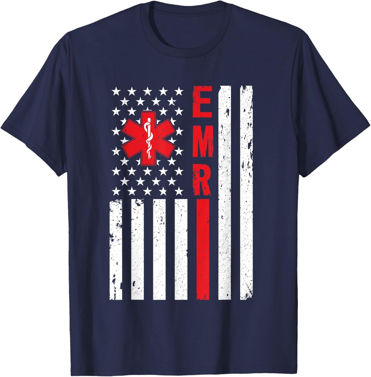 Emergency Medical Responder American EMR Ambulance Driver T-Shirt - T-Shirt | Navy