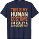 This Is My Human Costume I'm Really Kangaroo Rat Halloween T-Shirt - T-Shirt | Navy