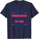 Girl 20 Years Teen Humor Princess Birthday 20 Years , white T-Shirt - T-Shirt | Navy