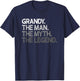 Grandy Item Goods: The Man The Myth The Legend T-Shirt - T-Shirt | Navy