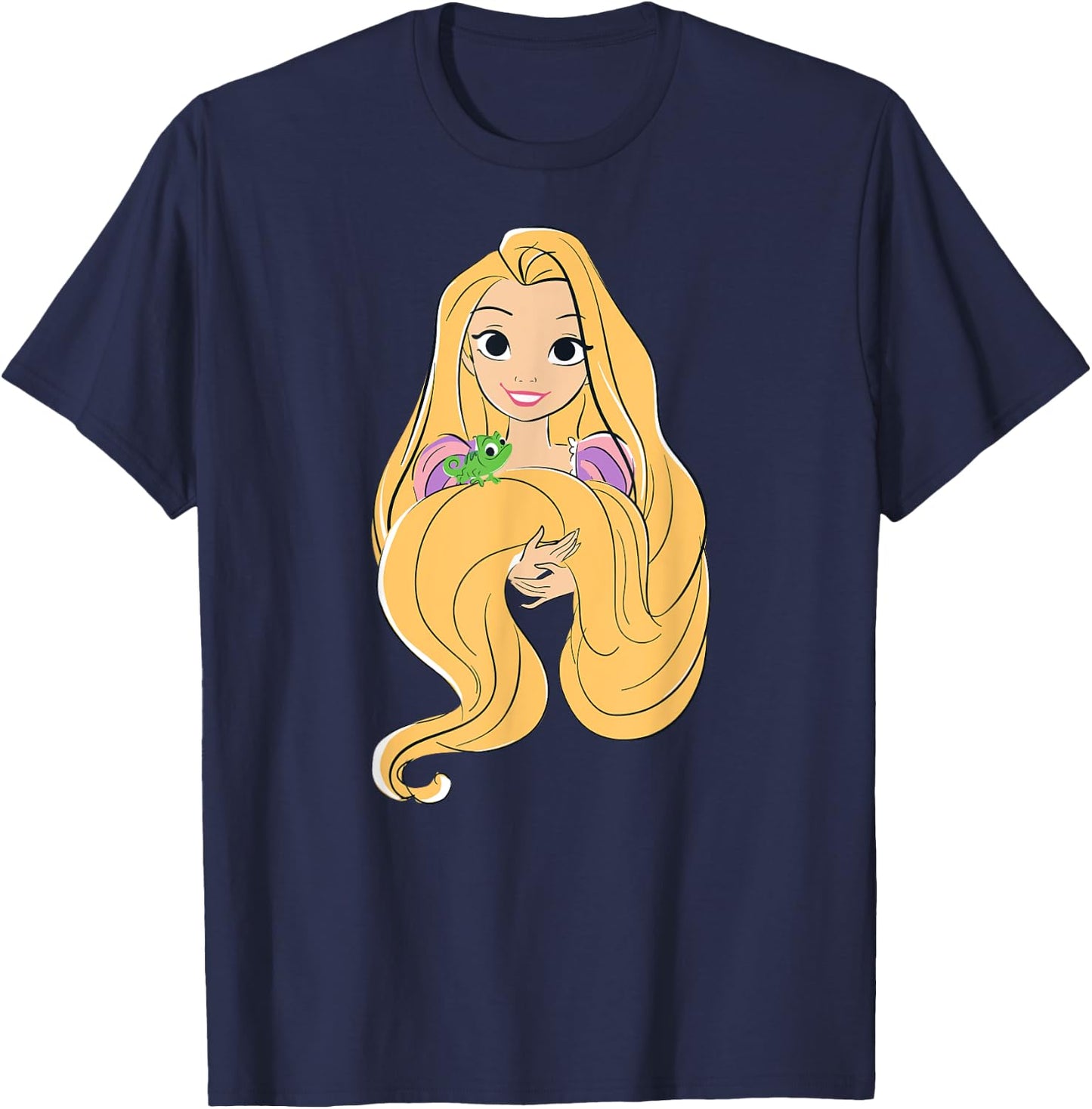 Princess Rapunzel , Black, S T-Shirt - T-Shirt | Navy