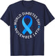 World Diabetes Day 2023 Type 1 Type 2 Diabetes Awareness T-Shirt - T-Shirt | Navy