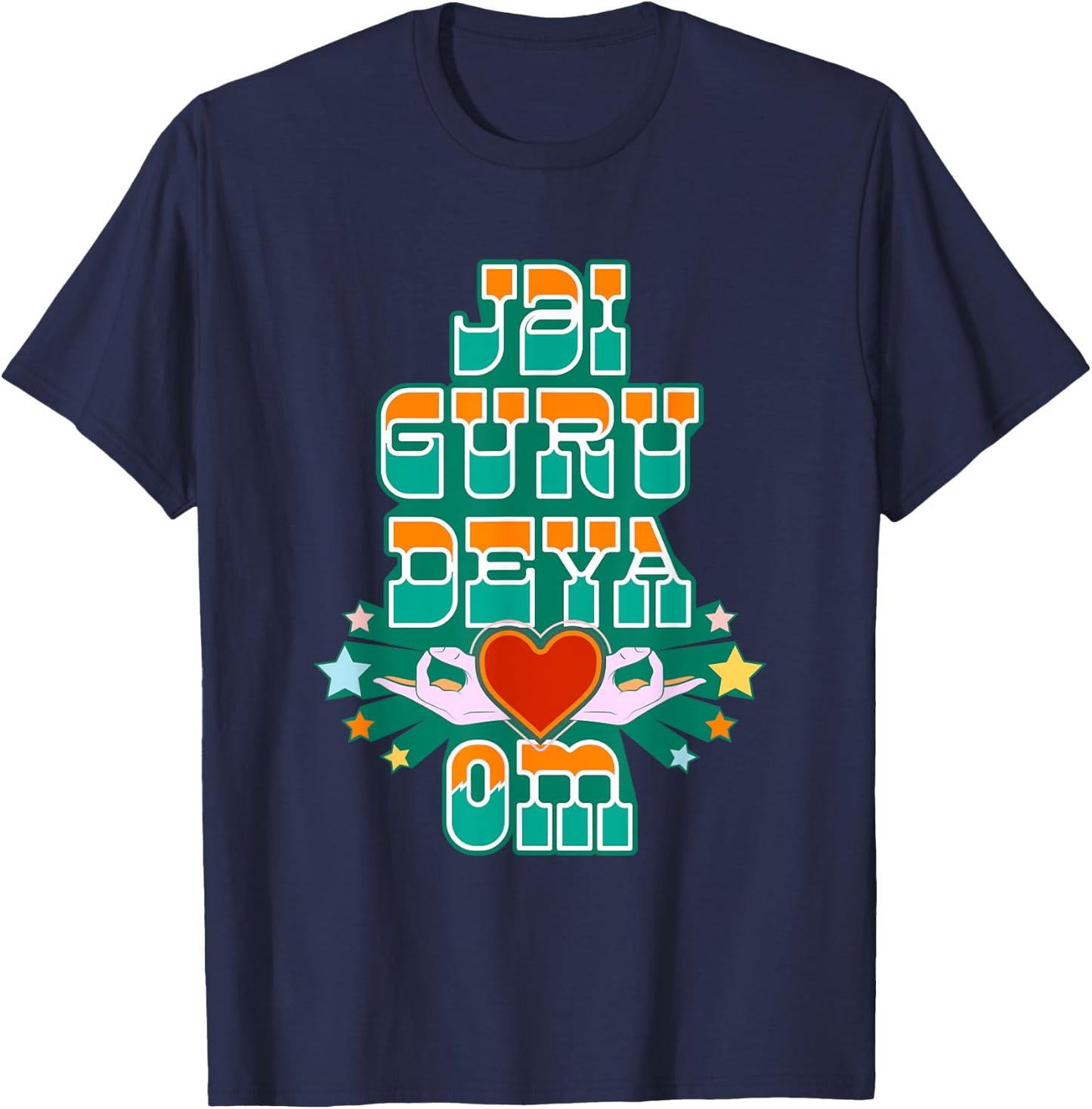 Jai Guru Deva Om T-Shirt - T-Shirt | Navy