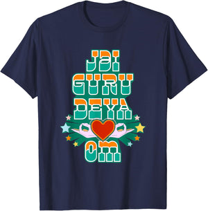 Jai Guru Deva Om T-Shirt - T-Shirt | Navy