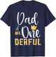 Dad of Mr Onederful 1st Birthday First One-Derful Matching T-Shirt - T-Shirt | Navy