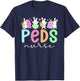 Peds Nurse Easter Bunny Pediatric Nurse Easter Day T-Shirt - T-Shirt | Navy