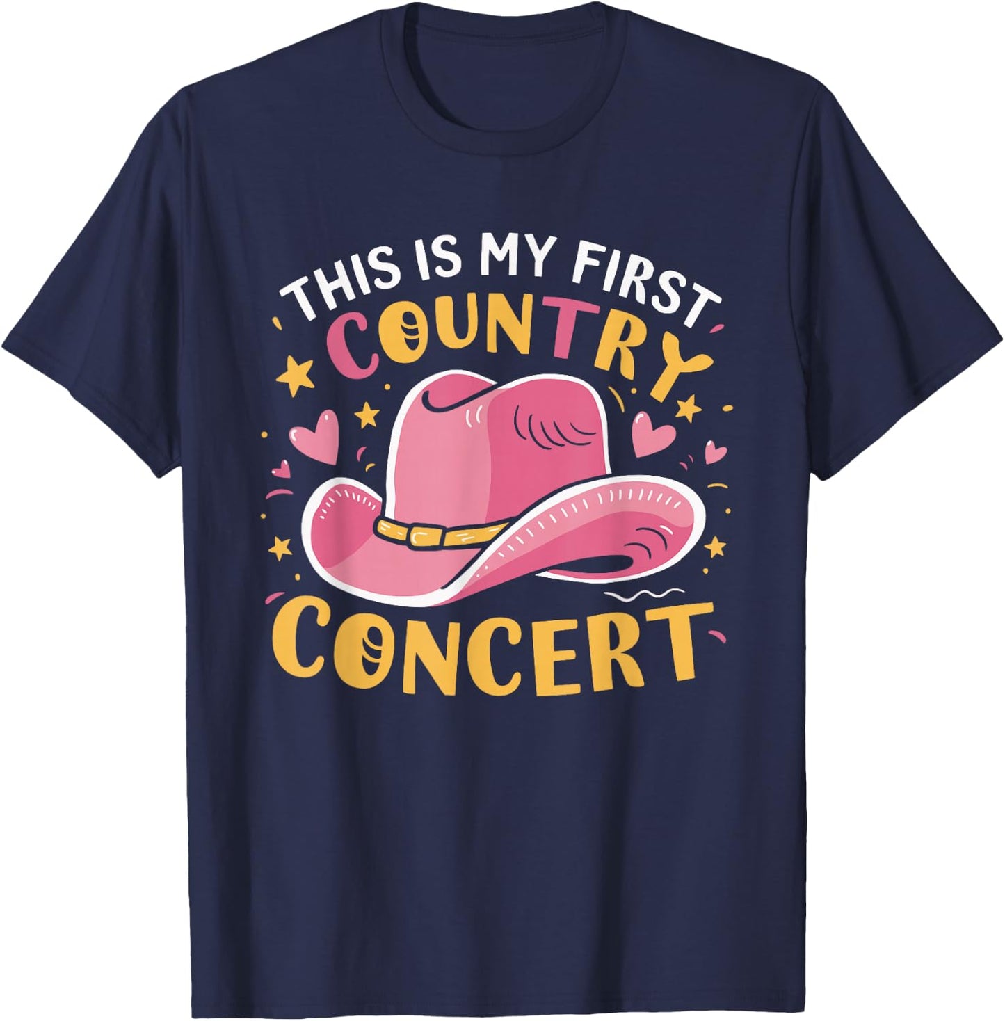 This Is My First Country Concert T-Shirt - T-Shirt | Navy