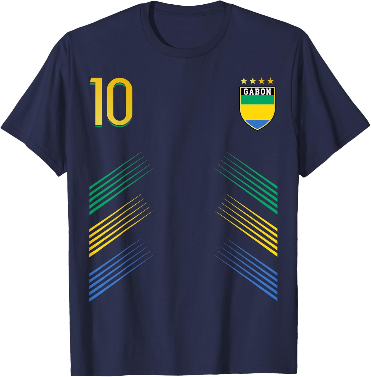 Gabon Flag Gabonian Pride Lovers T-Shirt - T-Shirt | Navy