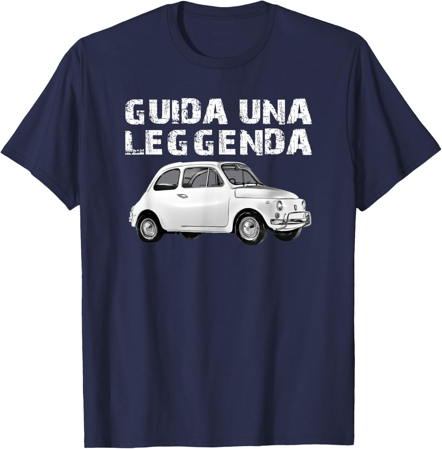 FIAT 500 , Black, S T-Shirt - T-Shirt | Navy