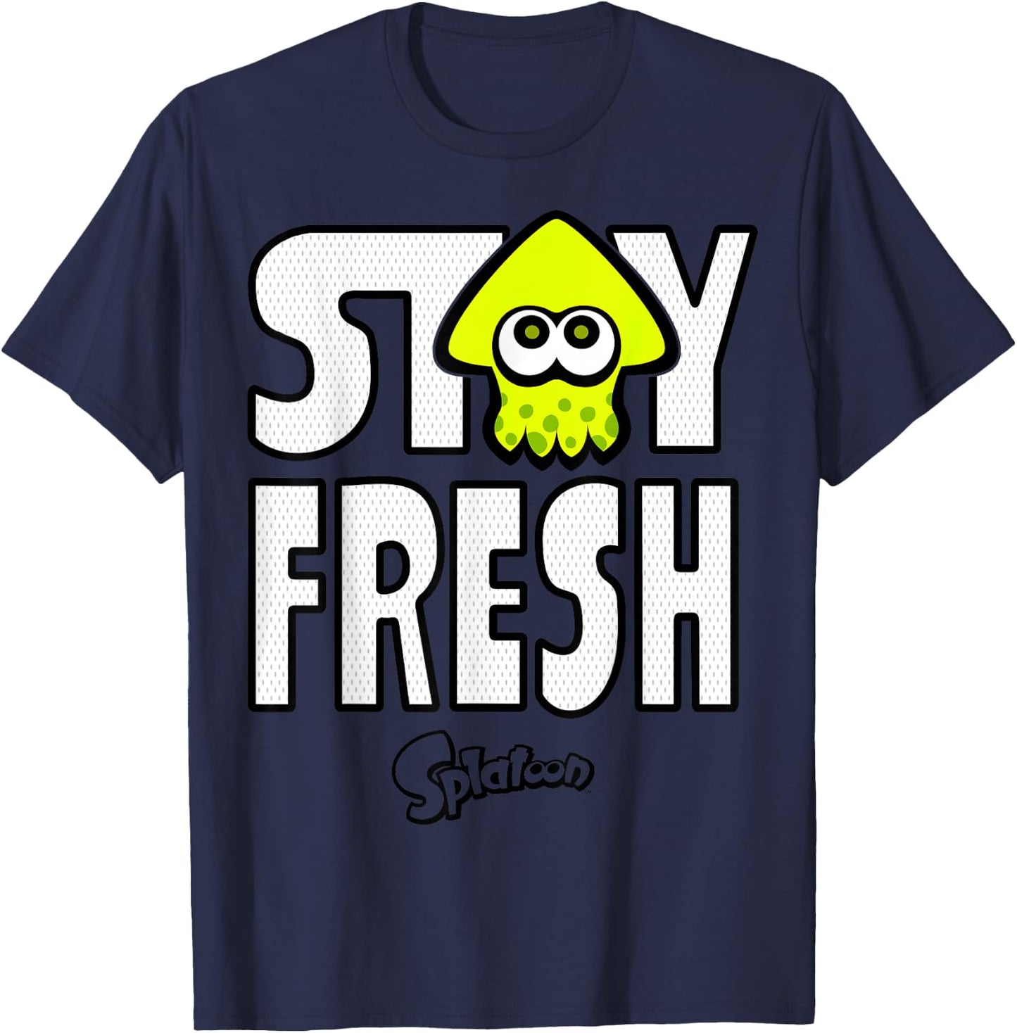 Nintendo Splatoon Neon Stay Fresh Graphic T-Shirt - T-Shirt | Navy