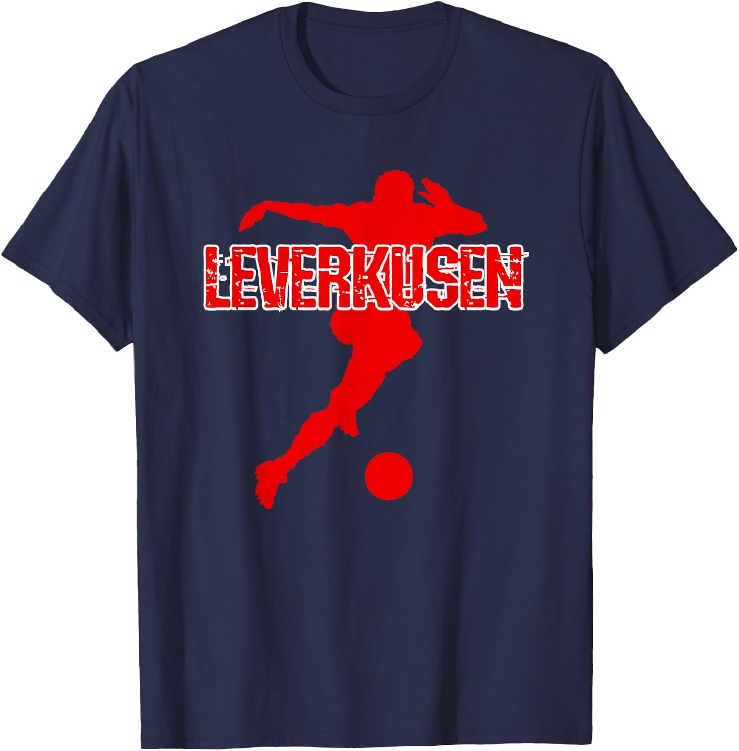 Football Kicken Club Leverkusen Fan Home Westphalia , black T-Shirt - T-Shirt | Navy