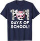 101 Days School Cute Dog Happy 100 Days Teacher Student Kids T-Shirt - T-Shirt | Navy
