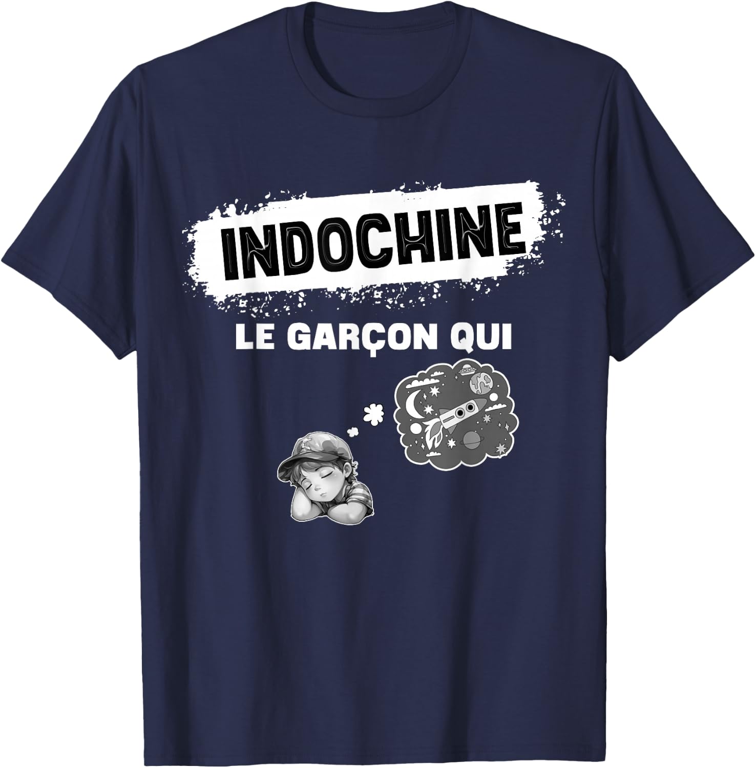 Indochina Boy Women And Child Son Girl , Black, S T-Shirt - T-Shirt | Navy