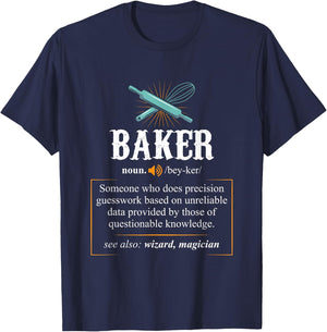 Baker T Shirts Definition I Funny Baking T-Shirt - T-Shirt | Navy