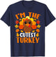 I'm The Cutest Turkey Shirt Funny Fall Autumn Thanksgiving T-Shirt - T-Shirt | Navy