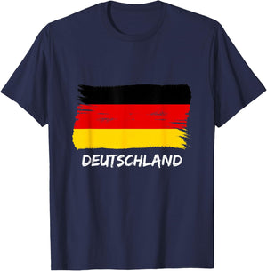 German Flag Germany Team Fan , black T-Shirt - T-Shirt | Navy