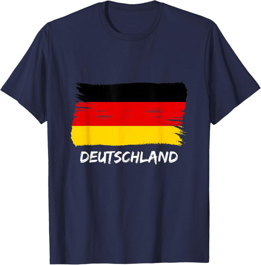 German Flag Germany Team Fan , black T-Shirt - T-Shirt | Navy