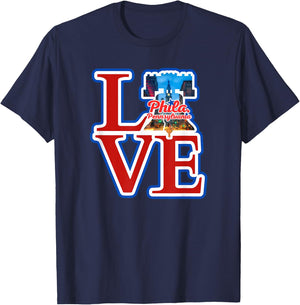 Philadelphia City of Brotherly Love Park Philly Liberty Bell T-Shirt - T-Shirt | Navy